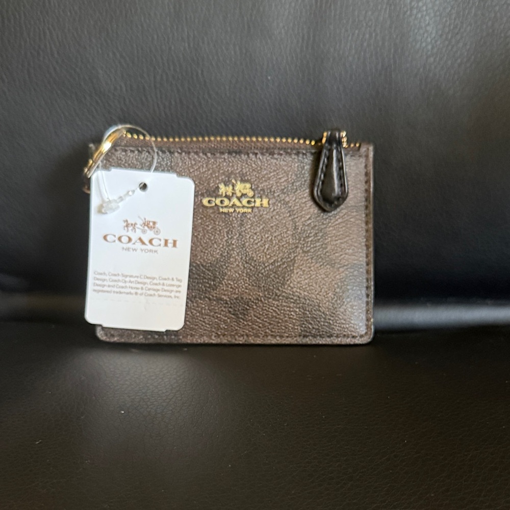 Coach Brown Leather Card Holder
